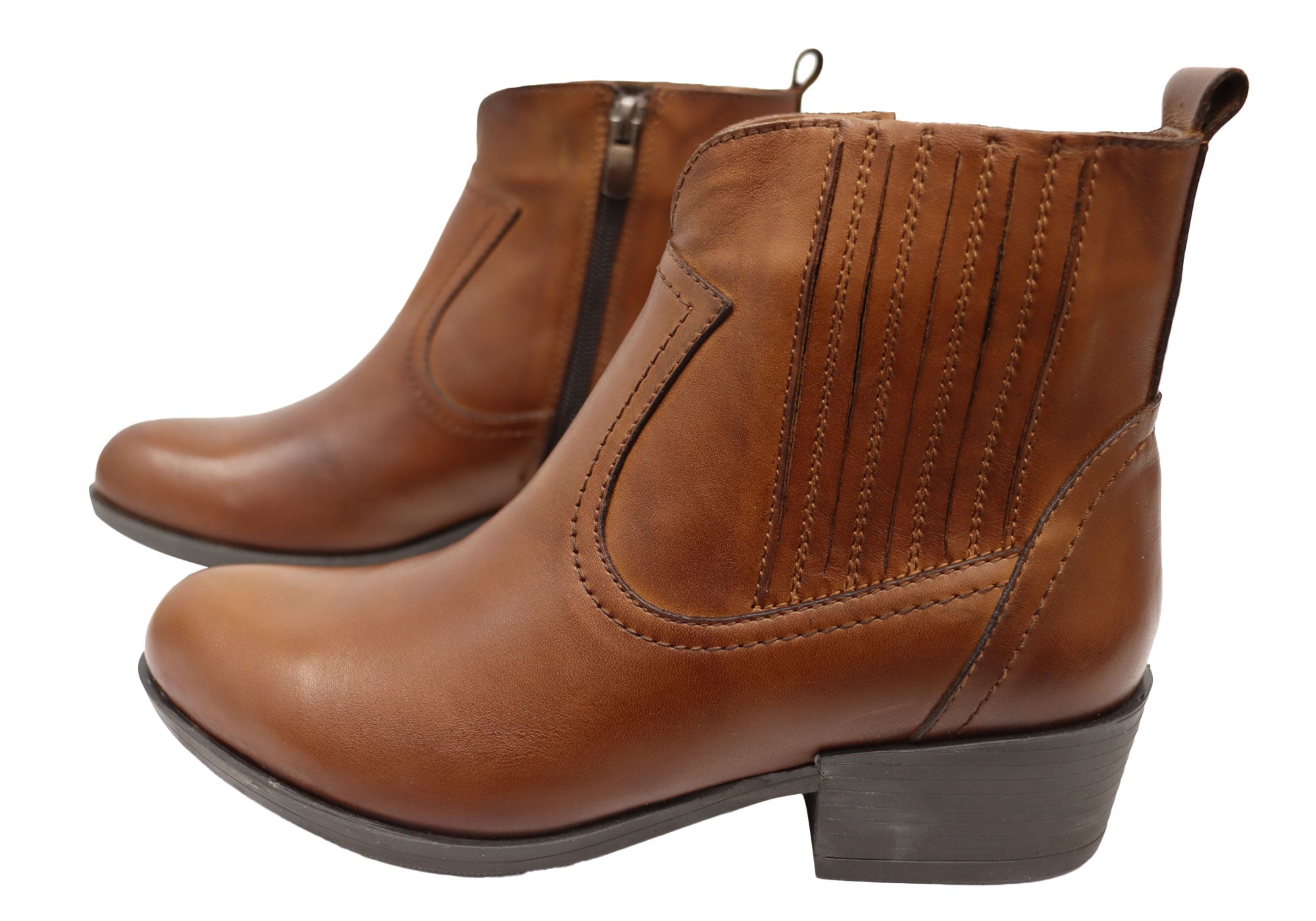 Orizonte Alotti Women's Comfortable Leather Ankle Boots - European Style Fashion Shoes for Casual Wear, Office & Outdoor Walking