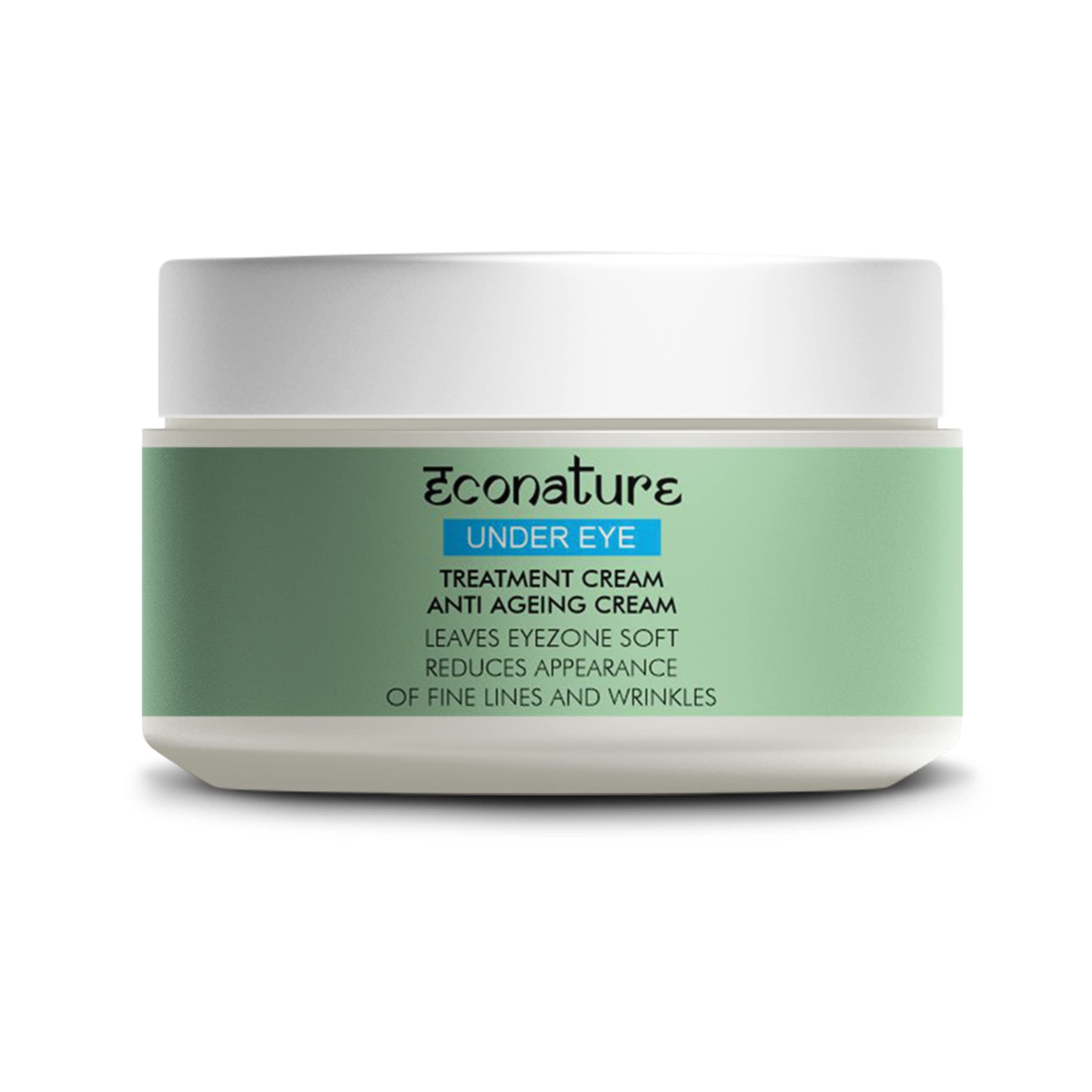 Econature Anti-Aging Under Eye Cream - Reduces Fine Lines & Wrinkles, Hydrates & Firms Eye Area (50g) | Dark Circle Treatment for Men & Women | Perfect for Night Care & Travel