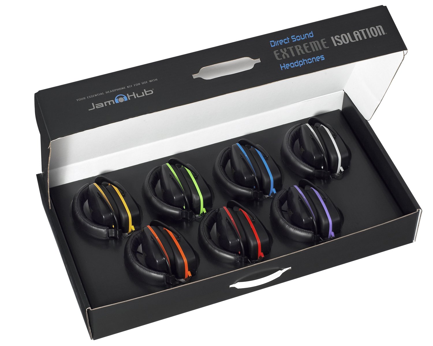 Direct Sound EXJH-297 7-Piece Studio Headphone Jamhub Set for Musicians & Recording Artists - Perfect for Band Practice, Home Recording Studios & Music Production