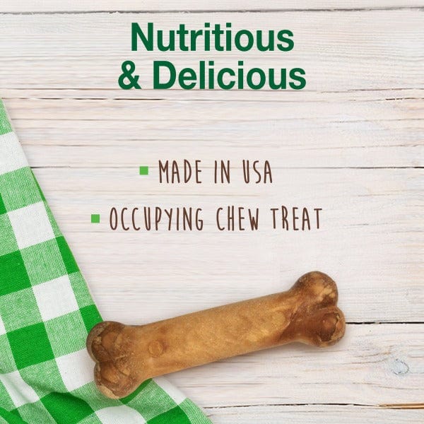 Nylabone Healthy Edibles Roast Beef Flavored Dog Chews - Long-Lasting Dental Treats for Puppies & Adult Dogs - Perfect for Teething, Chewing & Oral Health Care