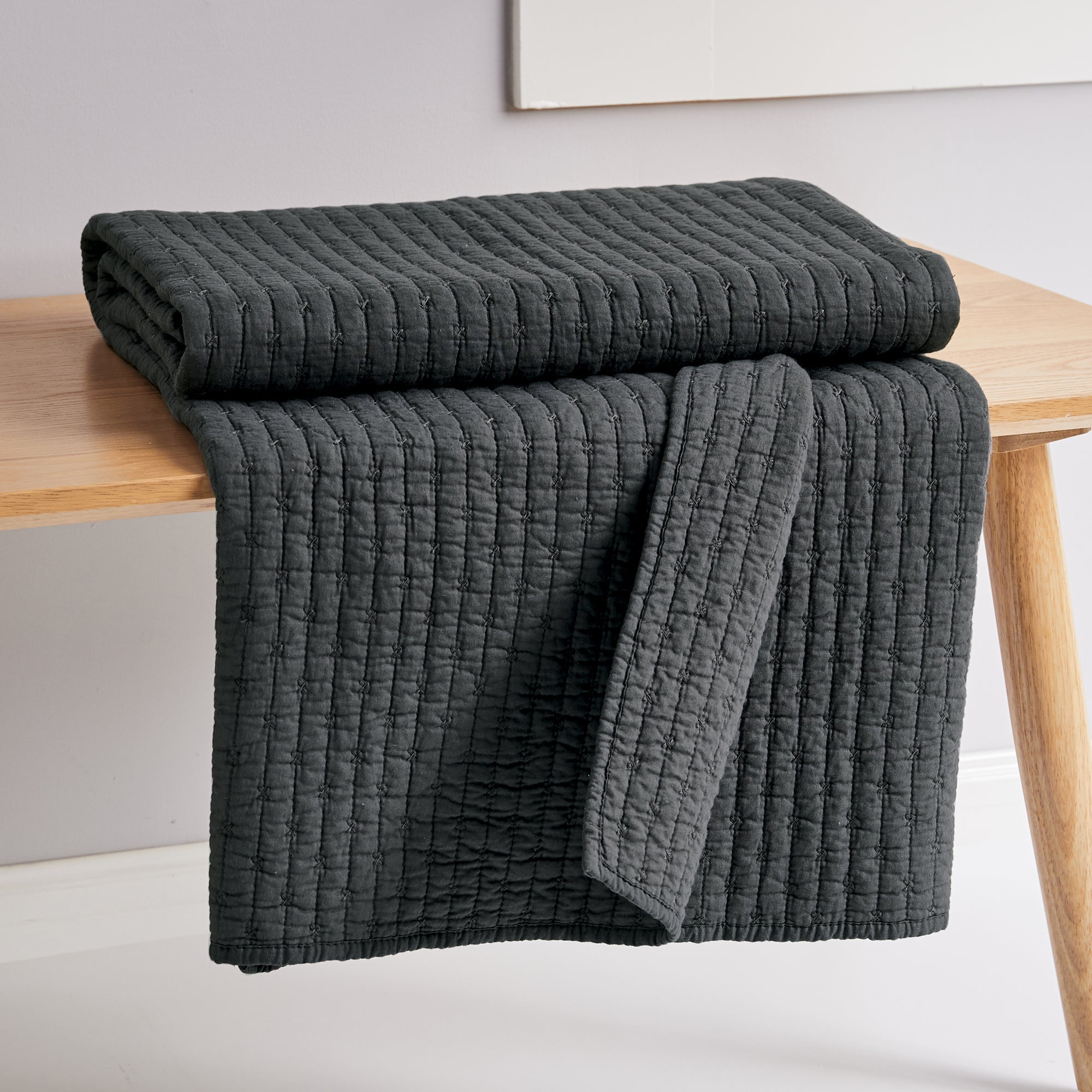 Handmade Cross Stitch Quilted Throw Blanket - Cozy Soft Bedspread for Sofa, Bed & Couch - Perfect for Winter Warmth, Home Decor & Gift Giving