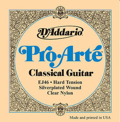D'Addario EJ46 Classical Guitar Strings - Nylon High Tension for Classical & Flamenco Music - Perfect for Performances & Practice