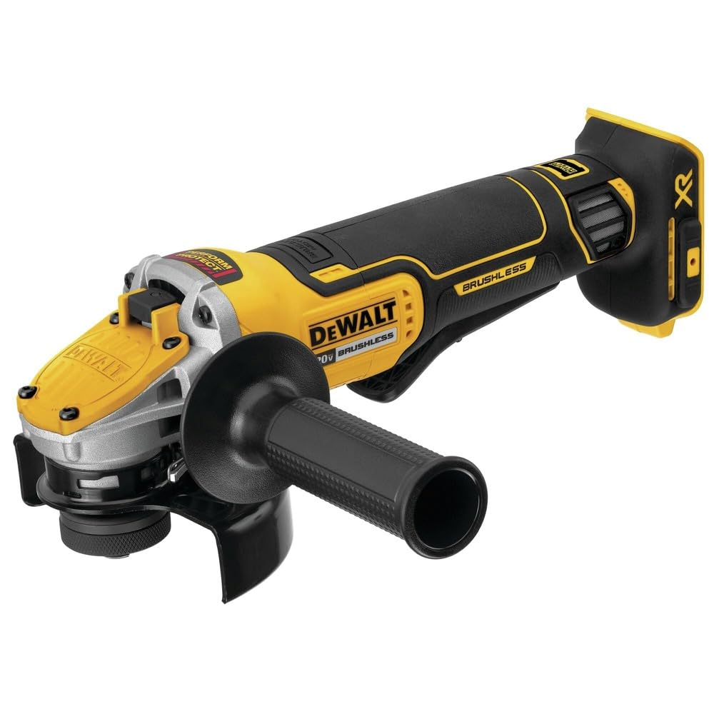 DEWALT DCG415B 20V MAX XR Brushless 4-1/2 to 5-Inch Small Angle Grinder with POWER DETECT Technology (Tool Only) - Perfect for Metal Cutting, Grinding, and Polishing in Construction and DIY Projects