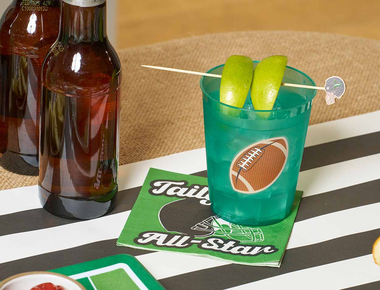 Premium Tailgate Cocktail Napkins - All Star Design, 20-Pack - Perfect for Game Day Parties, BBQs & Sports Events