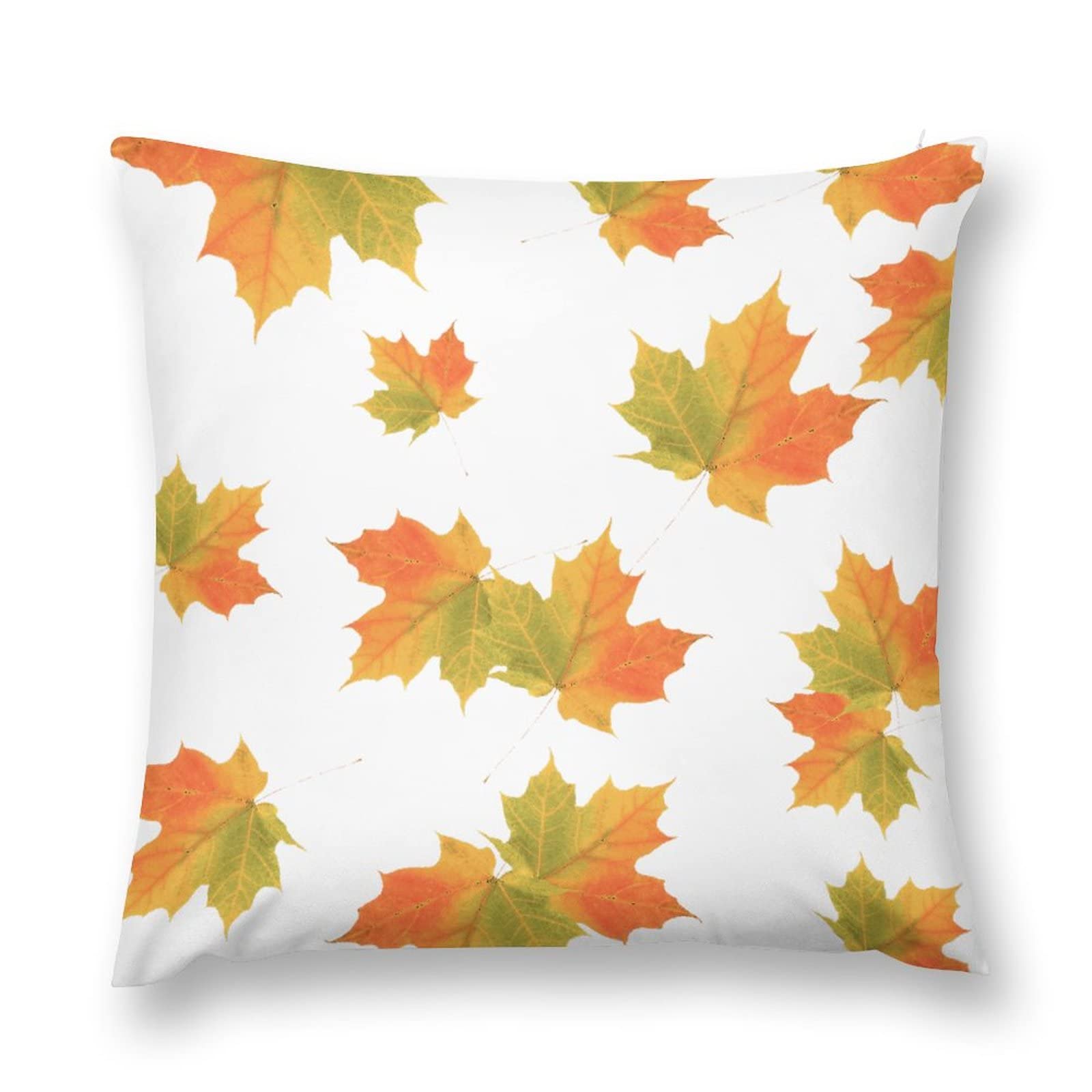 Farmhouse Style 24x24 Inch Fall Maple Leaves Pillow Covers - Thanksgiving & Holiday Decor Throw Cushion Covers for Sofa, Couch and Bed - Cozy Autumn Home Decor for Living Room & Bedroom