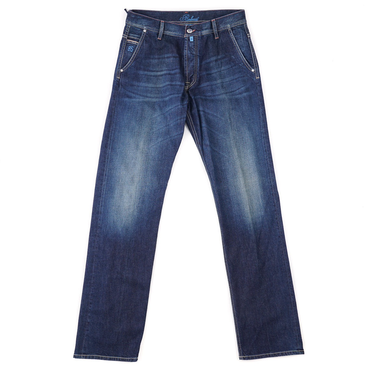 Belvest Classic Straight Fit Selvedge Jeans for Men - Premium Raw Denim Pants with Durable Construction | Perfect for Casual Wear, Office & Night Out