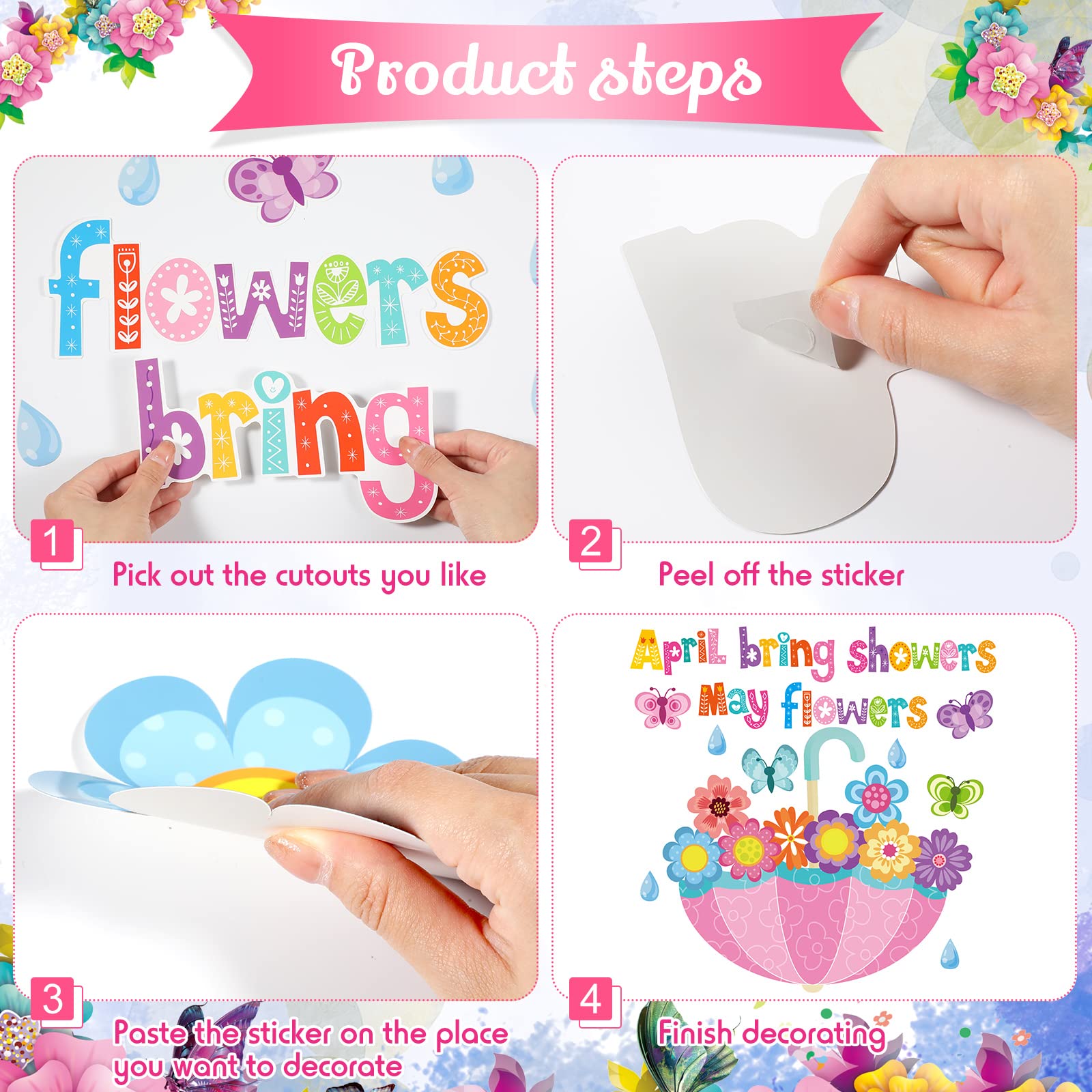 Spring Flower Decorations - Bulletin Board & Classroom Decor for Home & School