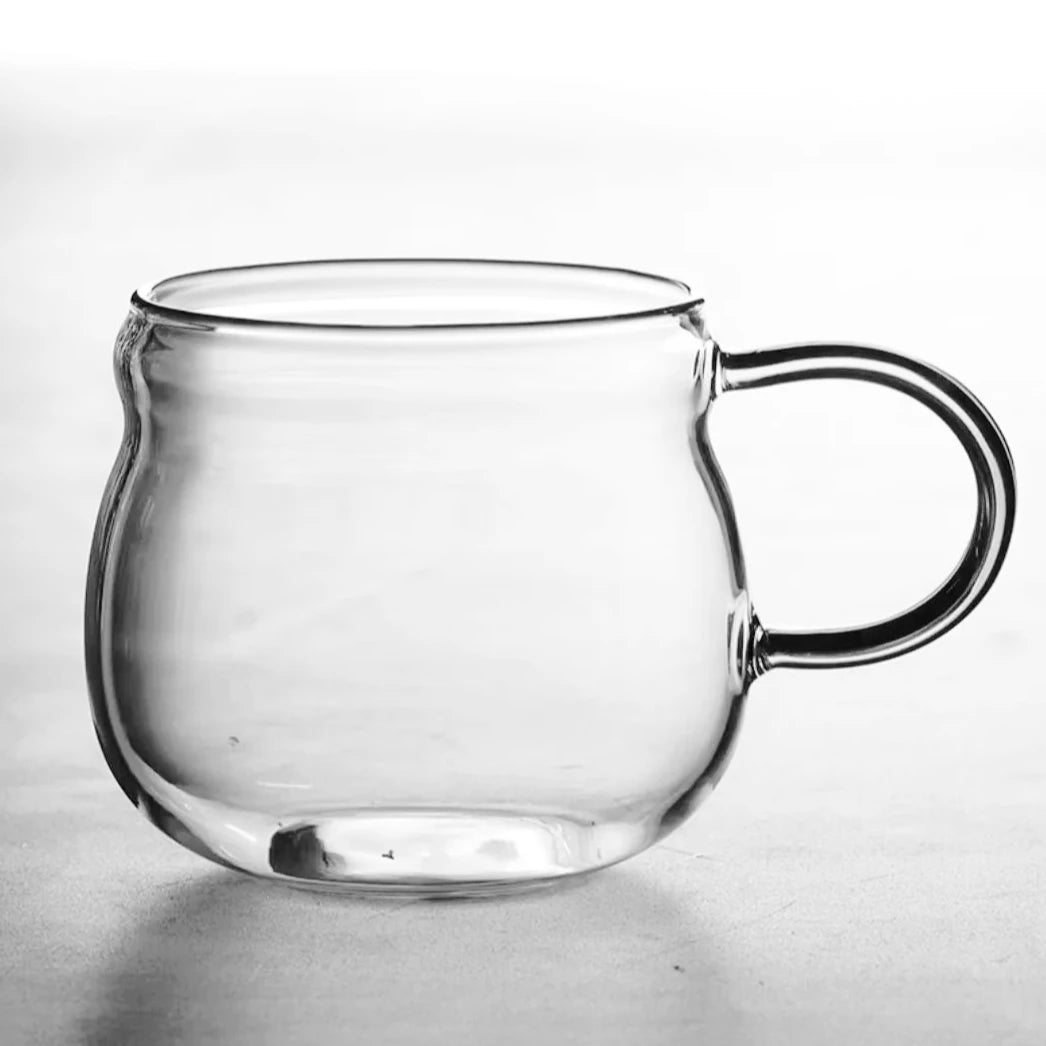 Bulbo Colored Glass Teapot and Cup Set - Handmade Artisan Tea Brewing Kit for Loose Leaf Tea - Perfect for Home, Office & Gift Giving