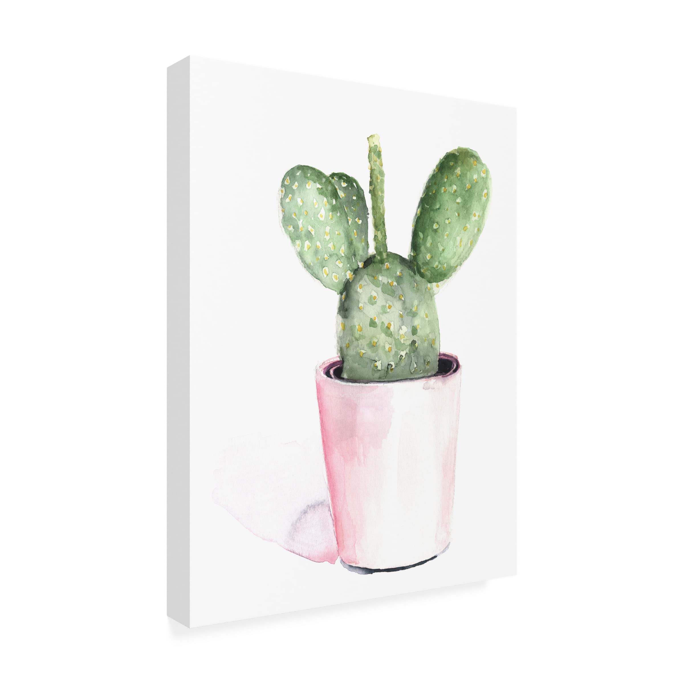 Sharp Succulents III Canvas Wall Art by Jennifer Paxton Parker - Modern Botanical Home Decor for Living Room, Bedroom & Office