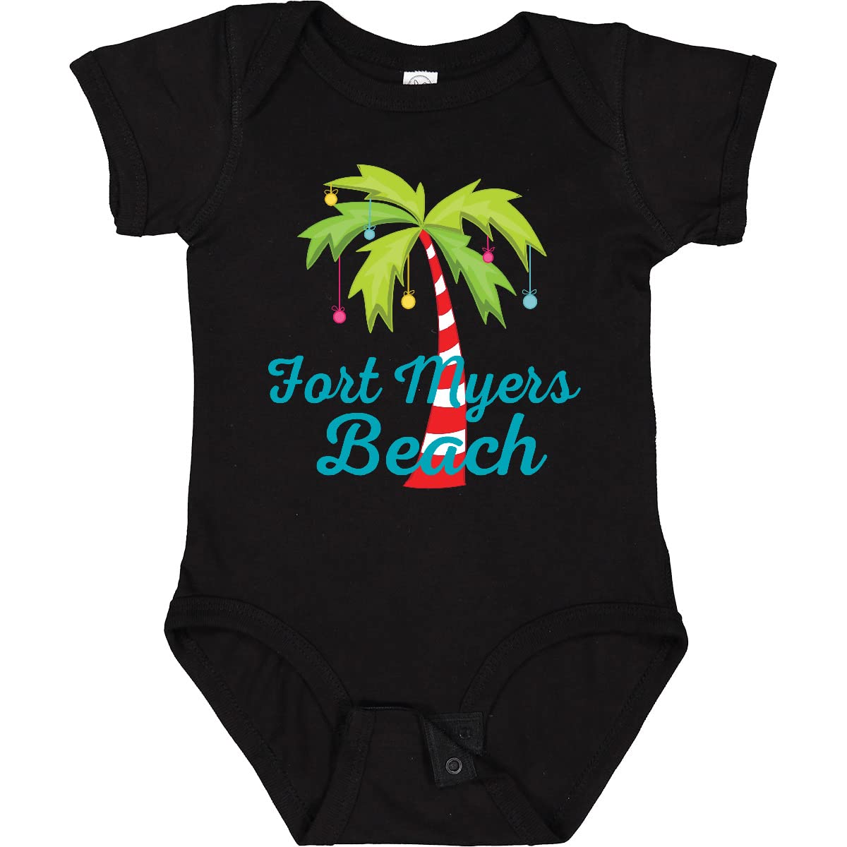 Inktastic Fort Myers Beach Florida Christmas Vacation Baby Bodysuit - Cute Holiday Outfit for Infants, Christmas Family Photos & Florida Beach Vacations