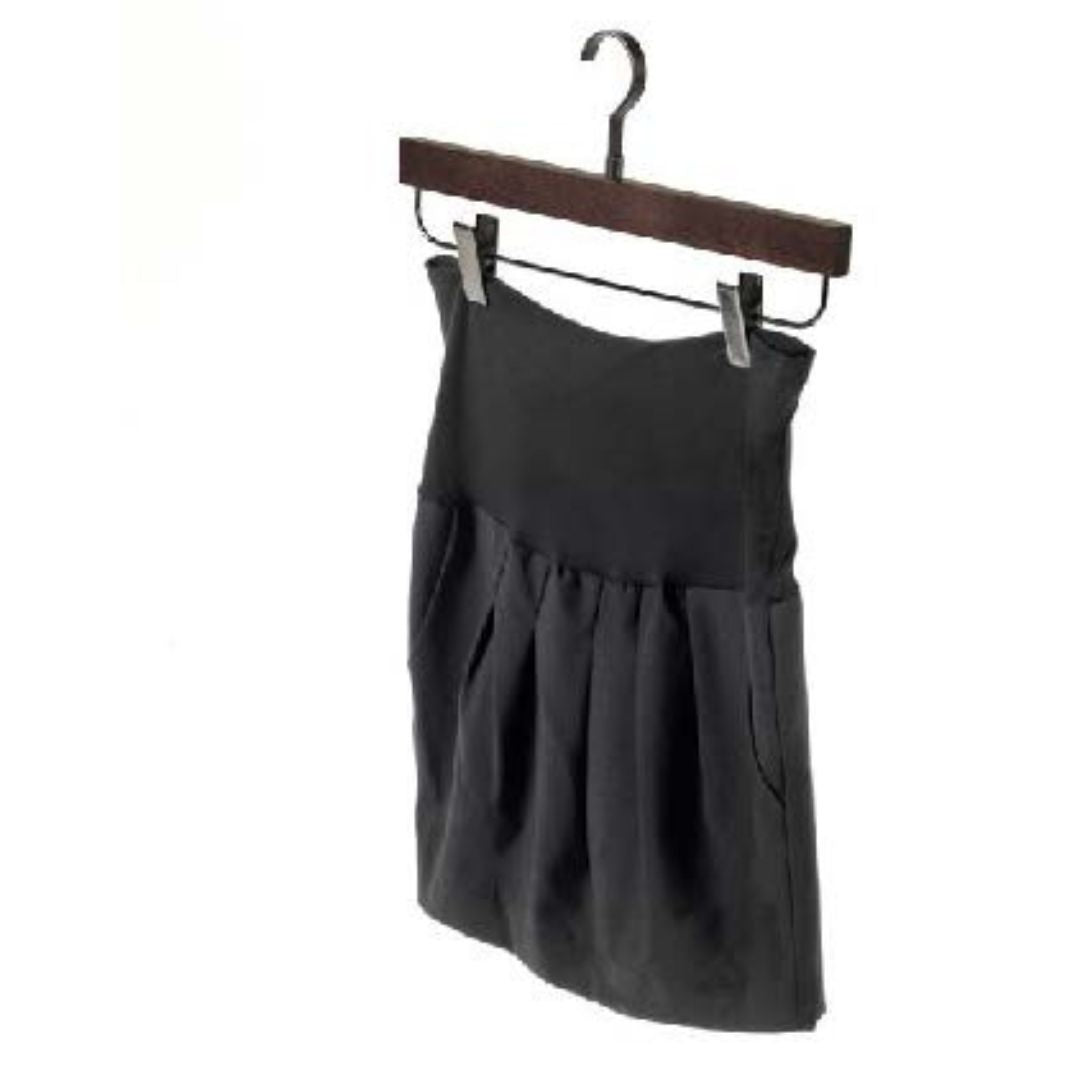 Wooden Skirt Hanger for Nightwear - Wenge & Gray Color - Perfect for Closet Organization, Dresses, and Nightgowns Storage