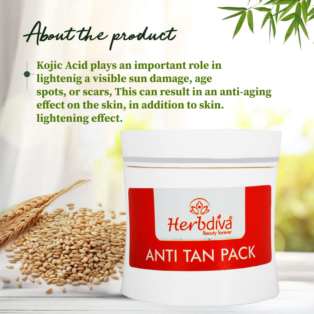Herbdiva Anti-Tan Face Pack 250ml - Enriched with Clove Oil & Milk Protein for Tan Removal & Skin Brightening | Natural Beauty Treatment for Glowing Skin | Perfect for Daily Skincare & Sun Damage Repair