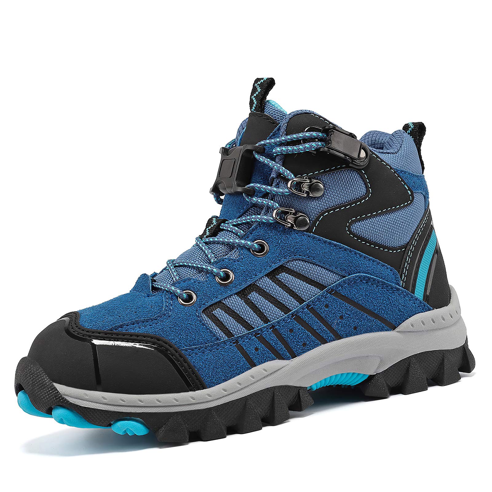 **Kids' Hiking Boots for Boys & Girls - Waterproof Winter Snow Boots, Anti-Slip Trekking Shoes with Steel Buckle - Durable & Comfortable for Outdoor Adventures, Camping, and Snow Play**