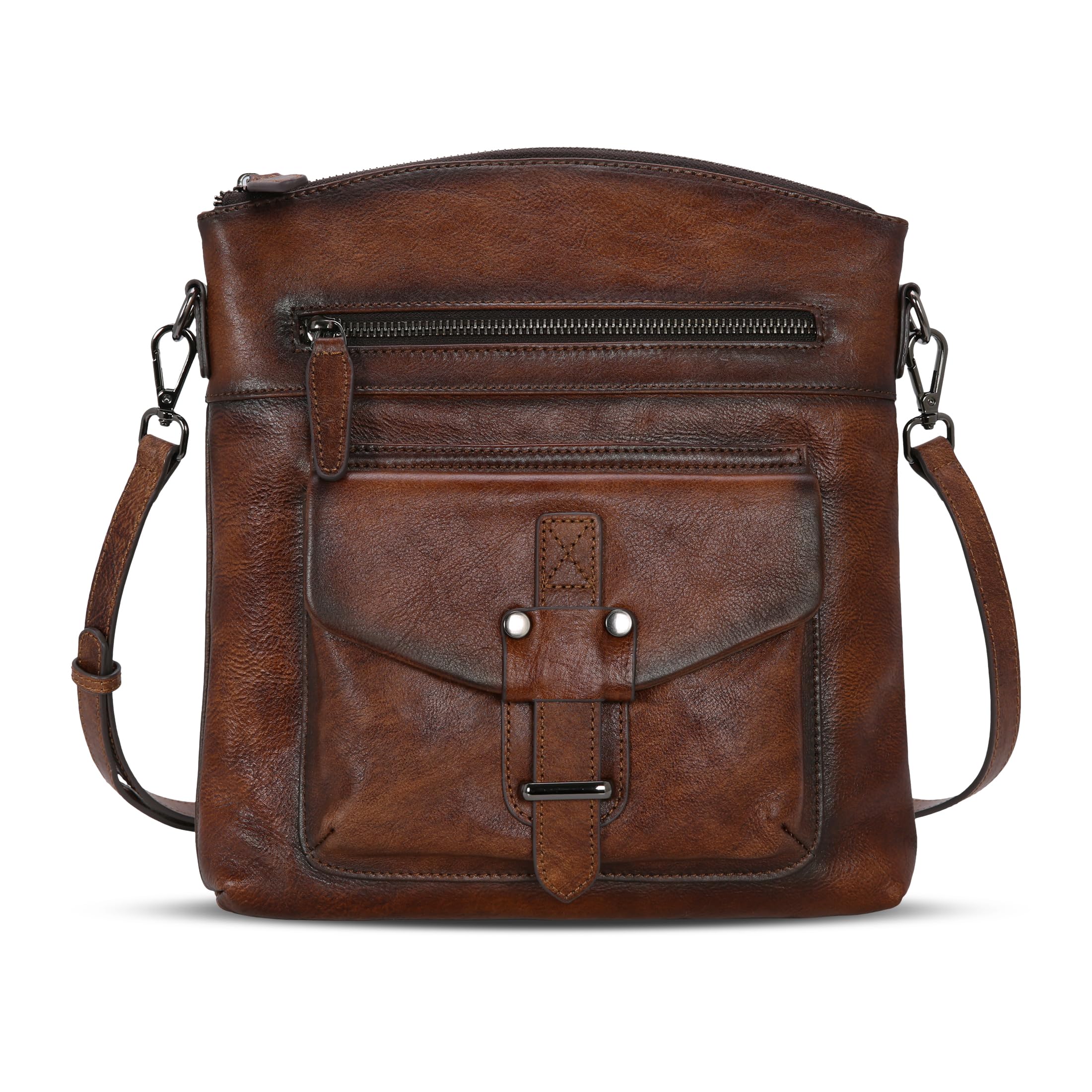 HESHE Genuine Leather Crossbody Bag for Women - Stylish Shoulder Purse & Handbag with Multiple Pockets | Perfect for Work, Travel & Everyday Use