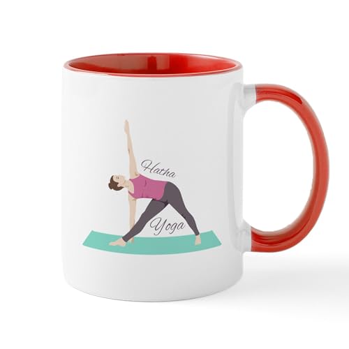 White/Red Inside - Hatha Yoga Mugs