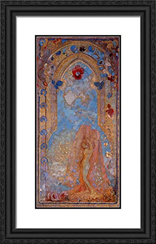 Black Ornate Wood Frame with Double Matting