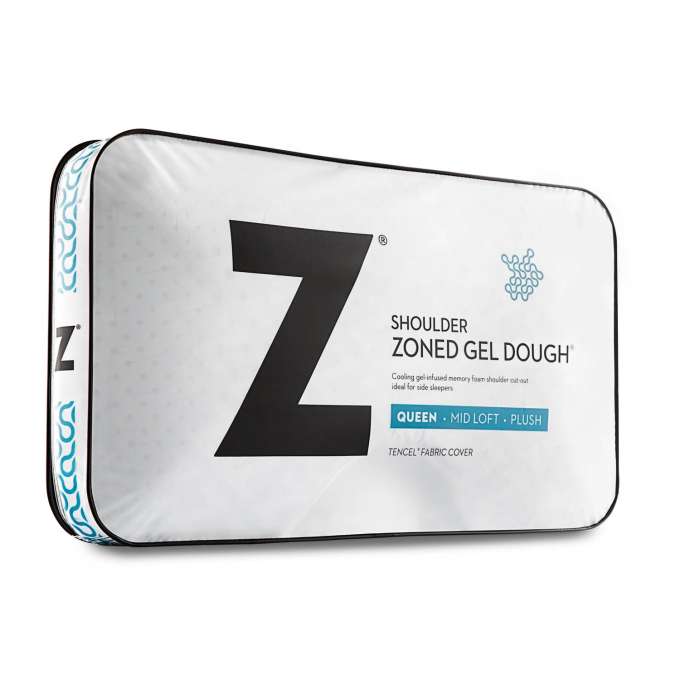 Malouf Shoulder Zoned Gel Dough Pillow - Orthopedic Support for Neck & Back Pain Relief - Perfect for Side Sleepers & Pressure Relief at Home or Travel