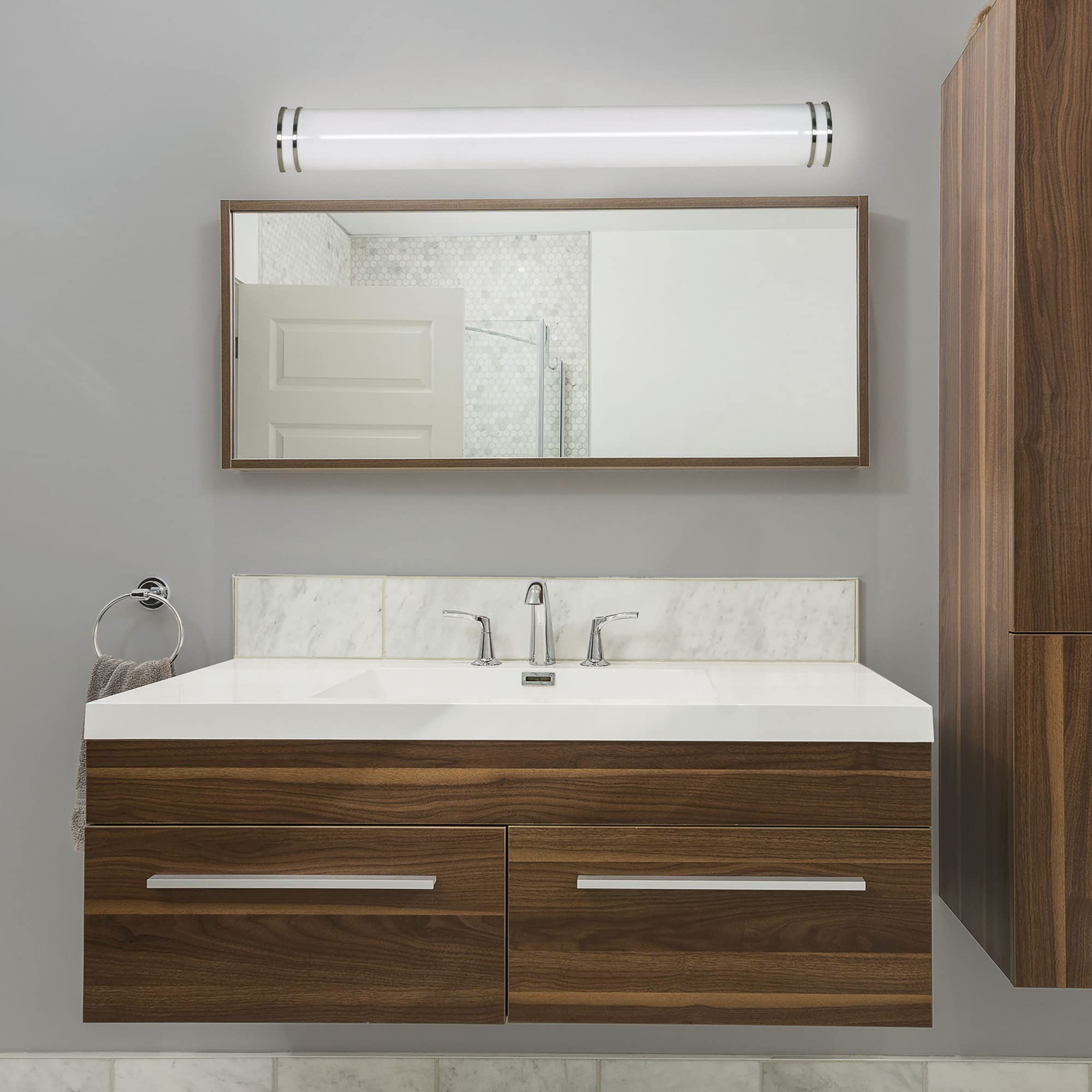 Nuvo Lighting 45923621741 LED Vanity Mirror with Adjustable Brightness - Perfect for Bathroom Makeup & Shaving
