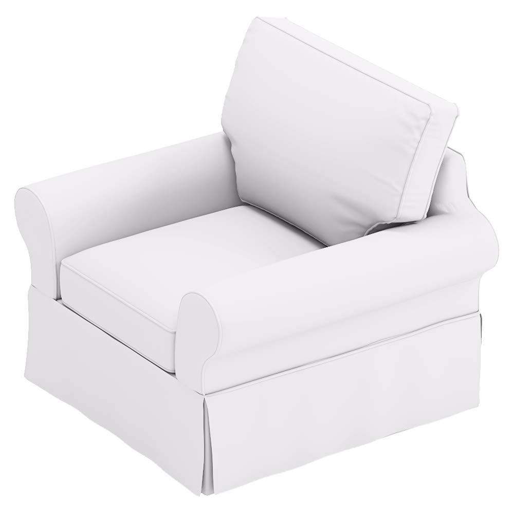 Heavy Duty Cotton Chair Slipcover - Fits Pottery Barn PB Basic Chair (39.5