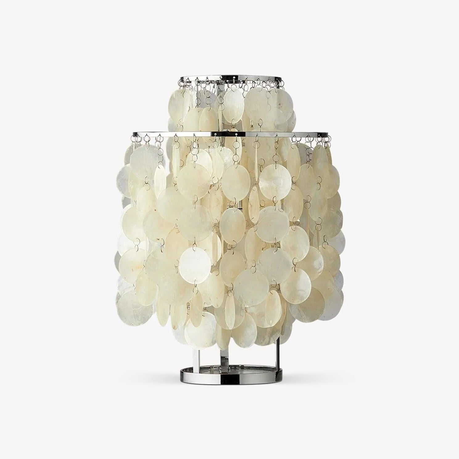 Modern Round Shell Table Lamp - Stylish Bedside & Living Room Lighting for Home Decor | Perfect for Bedroom, Office & Reading Nook