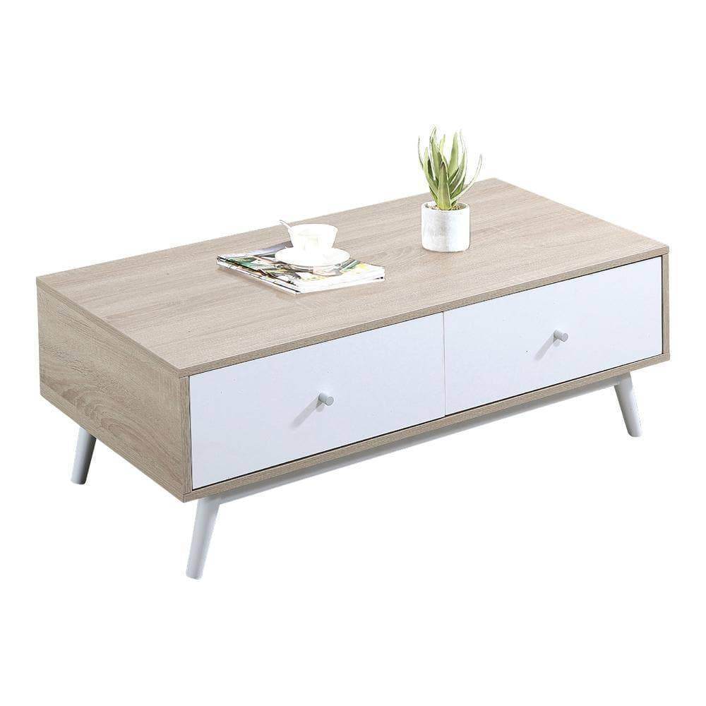 Mason II Solid Wood Coffee Table - 100cm Modern Living Room Furniture for Home Decor & Relaxation