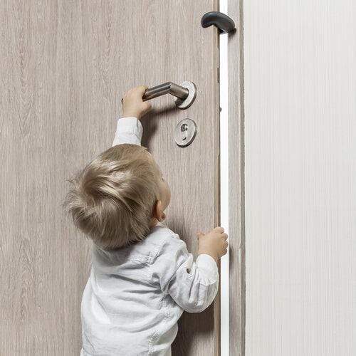 Qdos Finger Slam Guard - 2 Pack Gray - Finger Protection for Doors - Prevent Accidents at Home, Office & School