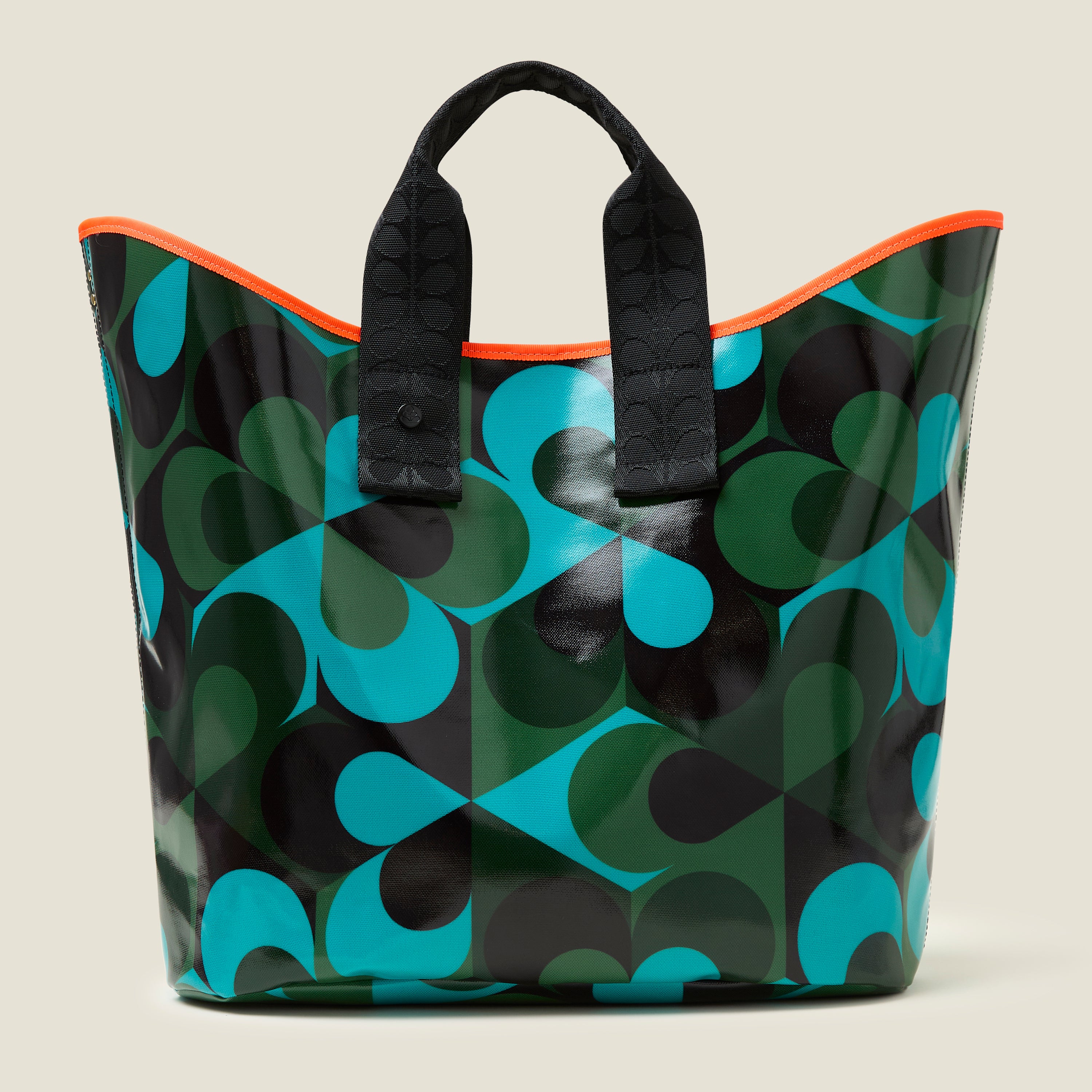 Stylish Carryall Large Tote Bag - Kaleidoscope Emerald Green Fashion Handbag for Women | Perfect for Work, Travel, and Everyday Use