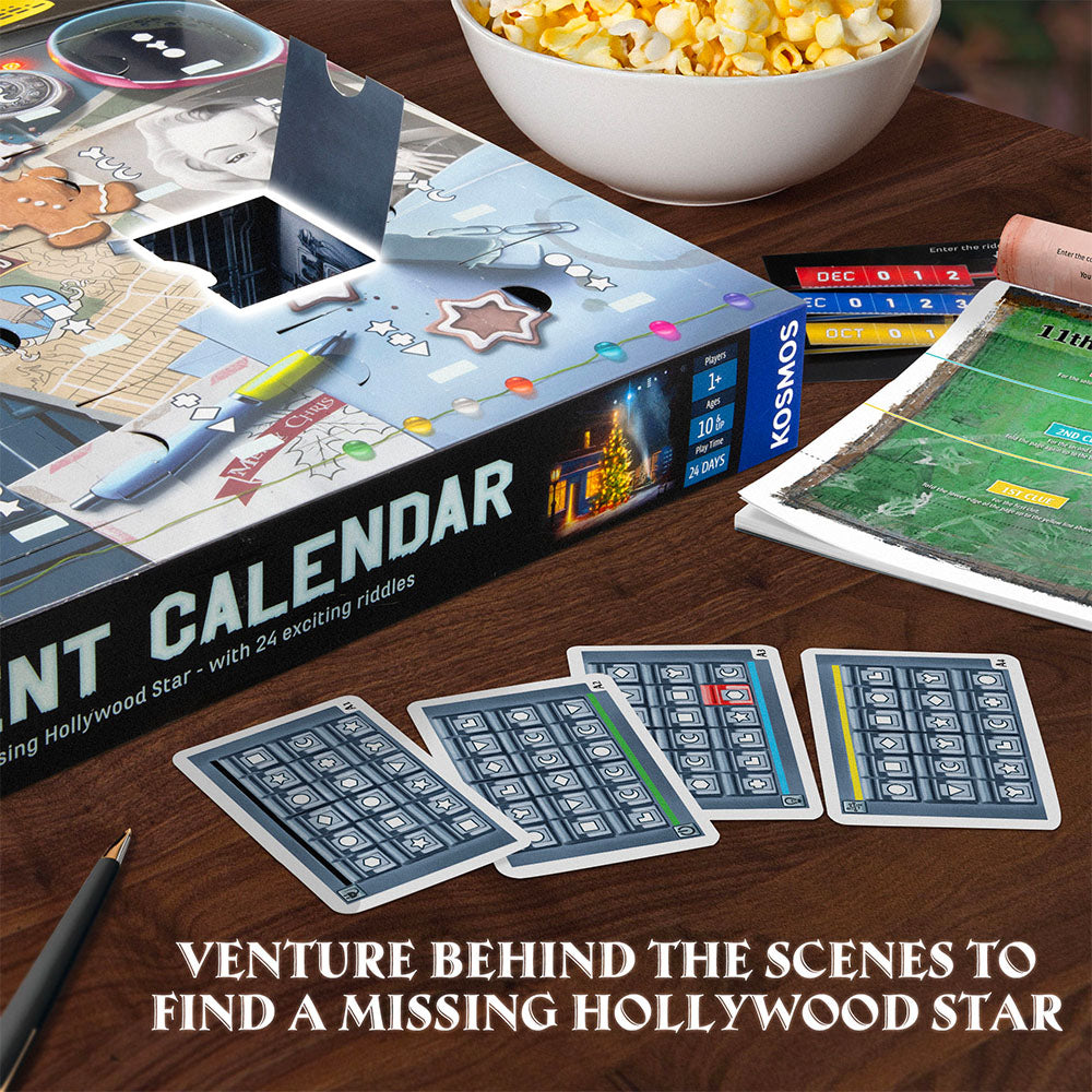 EXIT: The Game Advent Calendar - The Missing Hollywood Star | Escape Room Puzzle Game for Adults & Teens | Perfect for Holiday Parties & Family Game Nights