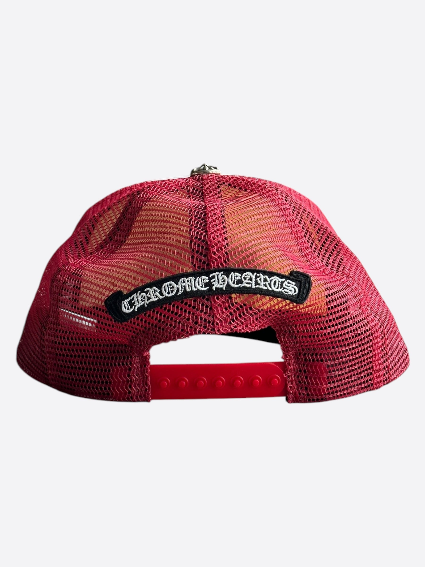 Chrome Hearts Red & Camouflage Triple Cross Trucker Hat - Stylish Unisex Baseball Cap for Men & Women - Perfect for Streetwear, Hip Hop Fashion, and Outdoor Activities