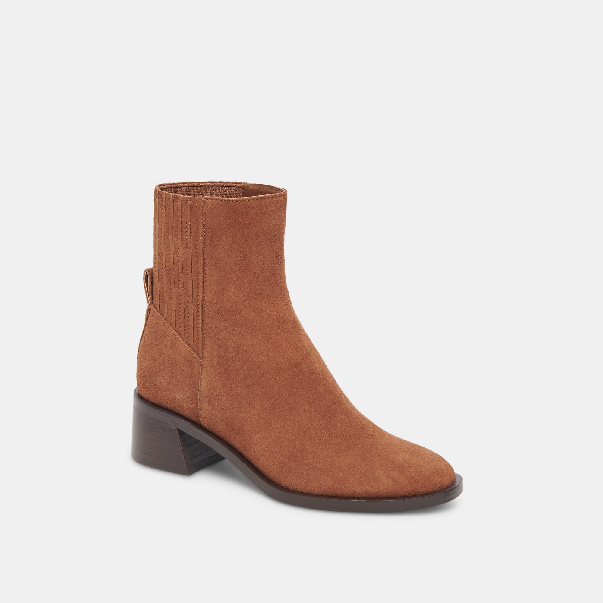 LINNY H2O Wide Calf Brown Suede Rain Boots for Women - Waterproof Winter & Fall Booties for Outdoor Walking, Gardening, and Wet Weather