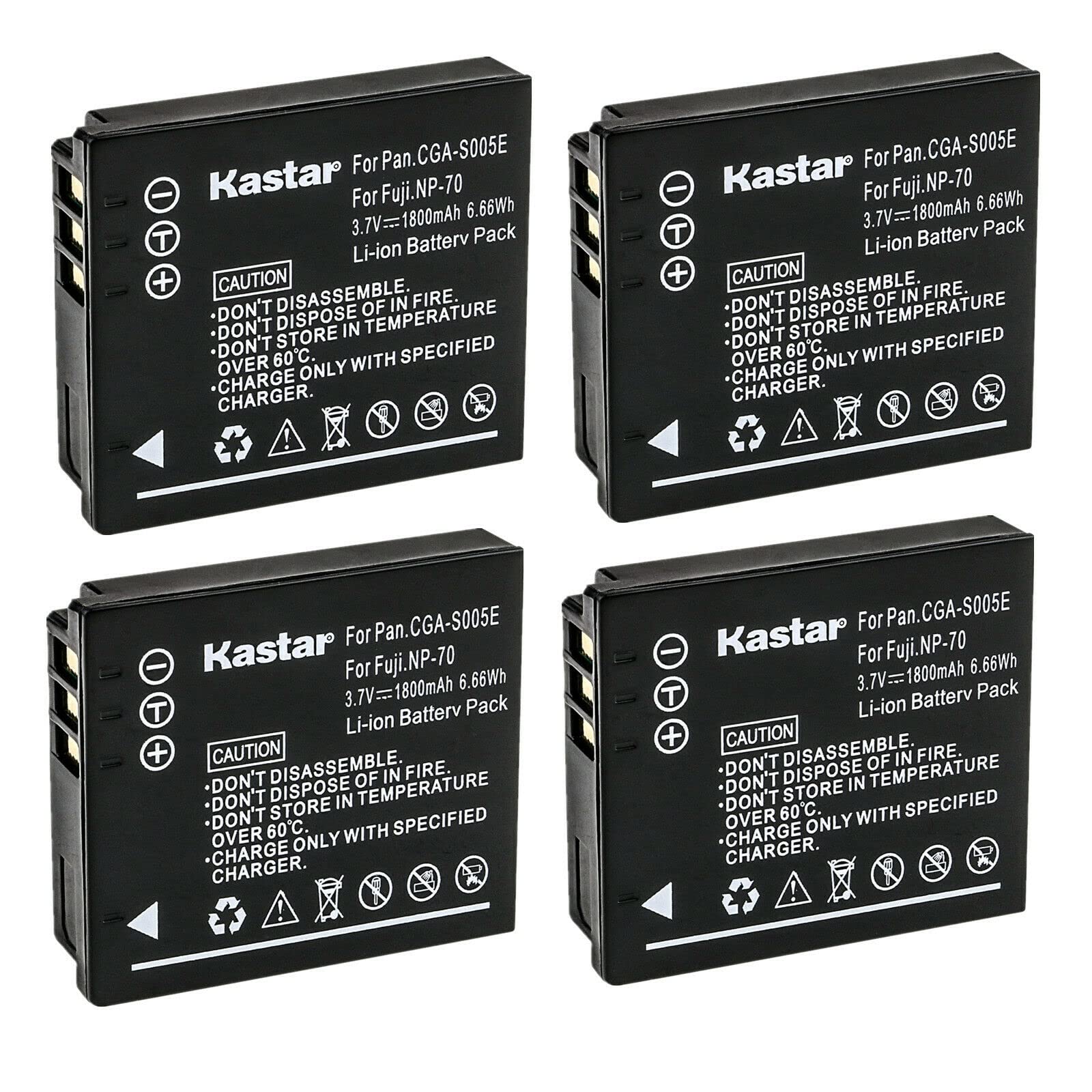 Kastar 4-Pack IA-BH125C Replacement Battery for Samsung IA-BH125C, HMX-R10, HMX-R10BP, HMX-R10EDC, HMX-R10SP Digital Cameras - Perfect for Travel Photography & Vlogging
