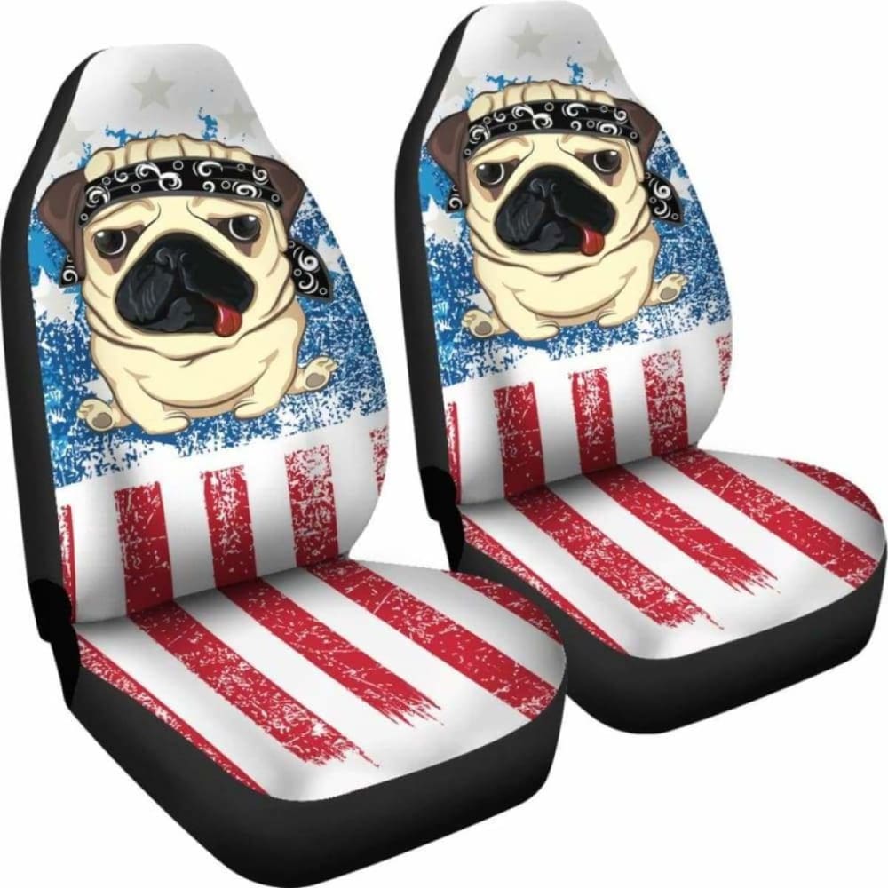 Durable American Pug Dog Car Seat Cover - Waterproof Pet Seat Protector for Cars, Trucks & SUVs - Perfect for Travel, Daily Commute & Outdoor Adventures with Your Pug