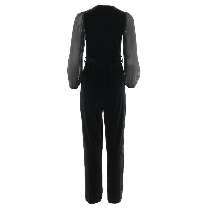 Women's Black Jasmine Jumpsuit - Elegant One Piece Romper for Casual Wear & Summer Outfits | Perfect for Parties, Vacations & Date Nights