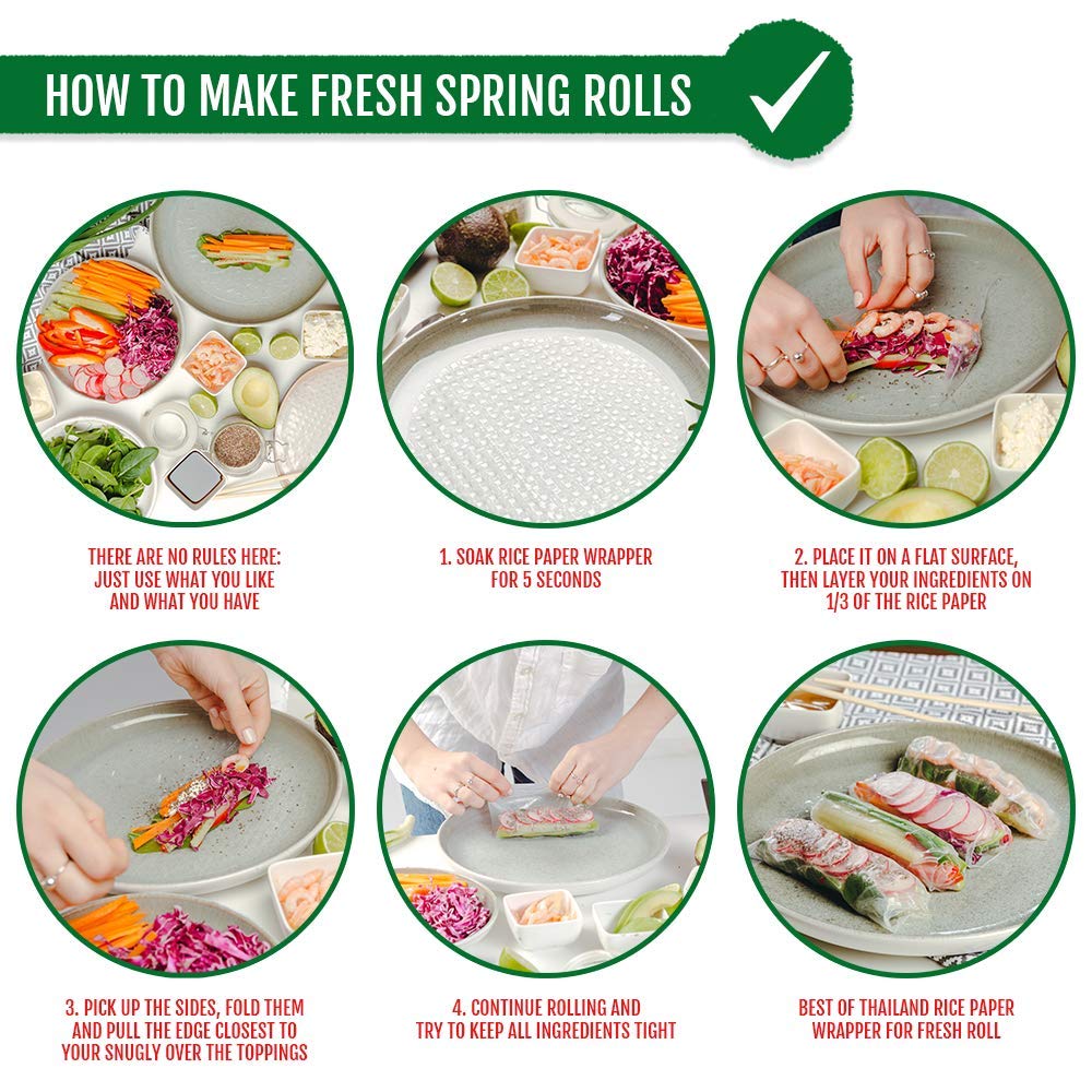 Premium Round White Rice Paper Wraps 3-Pack | Non-GMO, Gluten-Free, Vegan & Paleo Friendly | Perfect for Spring Rolls, Dumplings & Asian Cuisine | Kosher Certified for Passover Kitniyot | Ideal for Home Cooking, Meal Prep & Healthy Snacking