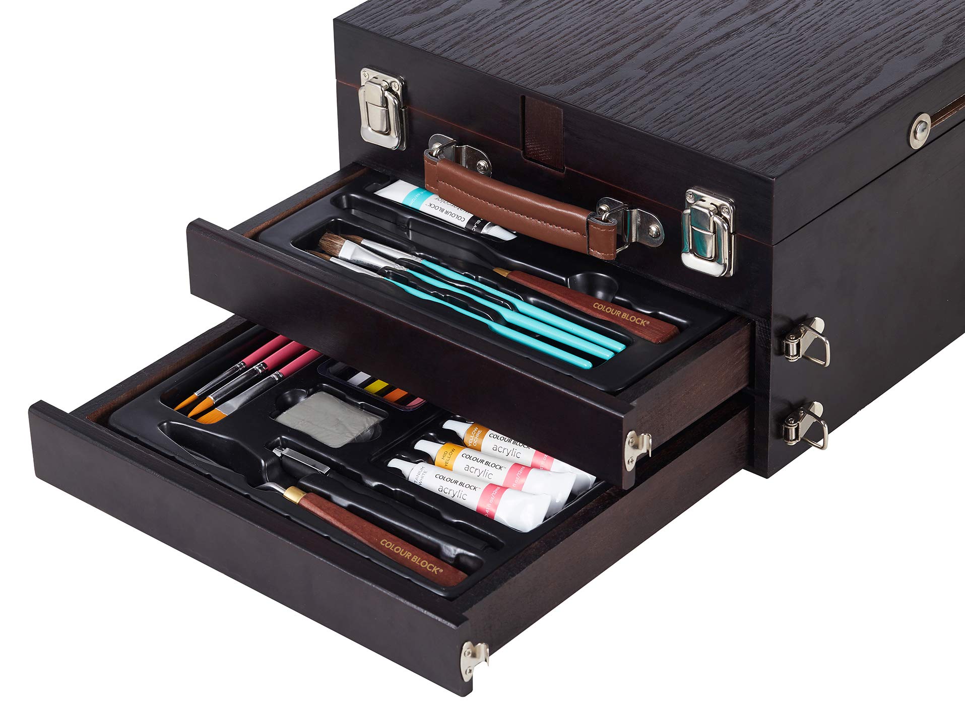 Professional Wooden Easel Art Set - 152-Piece Painting & Drawing Kit with Acrylics, Watercolors, Sketch Pad & Pencils for Adult Artists - Perfect for Studio, Classroom & Home Art Projects