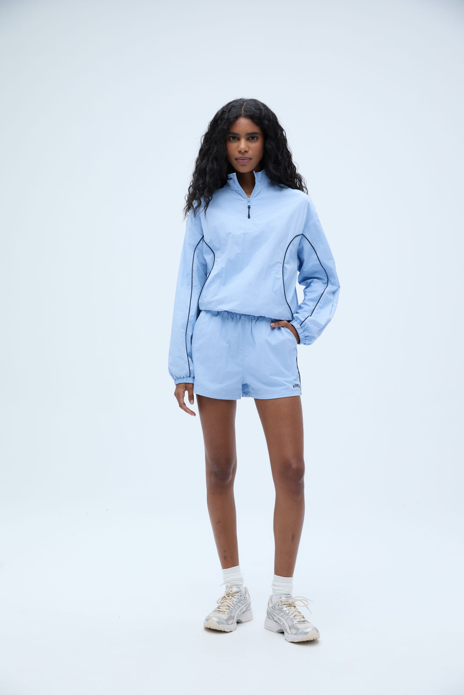 Varsity Track Shorts - Powder Blue | Lightweight Running Shorts for Men & Women | Perfect for Sprinting, Training & Gym Workouts