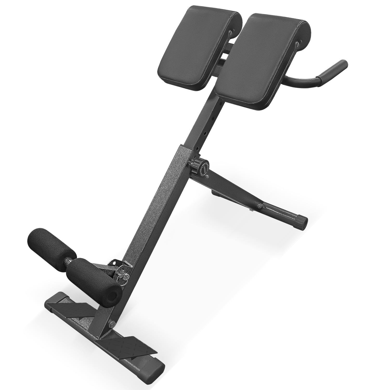 Hyperextension Roman Chair - Adjustable Foldable Back Extension Bench for Home Gym, Core & Glute Workout - Durable Steel Frame Exercise Equipment for Strength Training & Rehabilitation