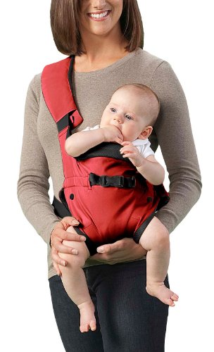 Aprica Premium Baby Side Carrier - Ergonomic & Adjustable Infant Carrier for Hands-Free Parenting (Premiere Red) - Perfect for Hiking, Travel & Everyday Use