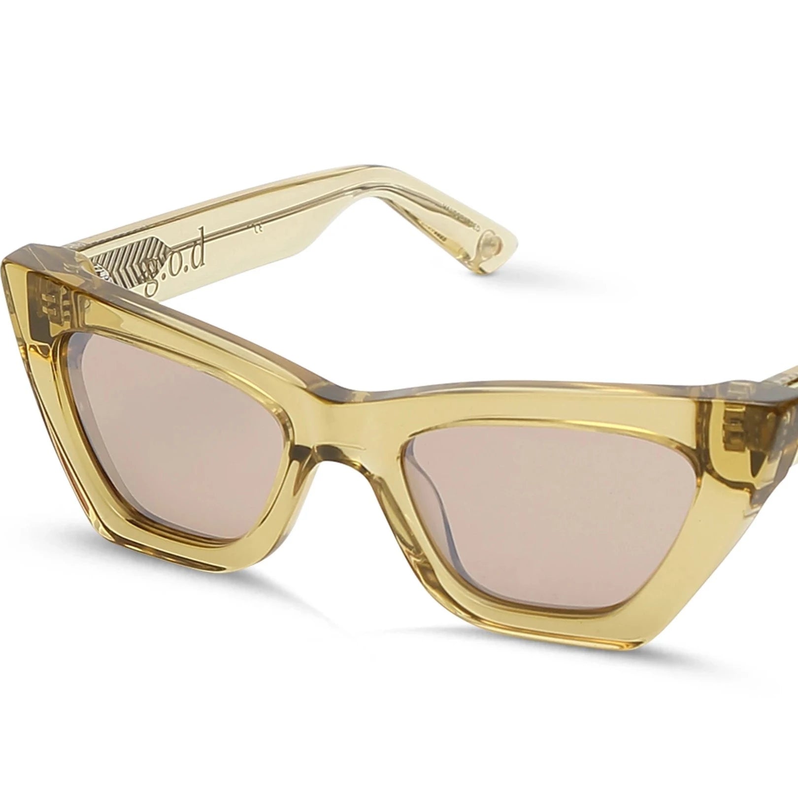 GOD FIVE Polarized Sunglasses for Women & Men - Champagne Gold Frame with UV400 Protection - Fashionable Retro Shades for Driving, Beach, and Outdoor Activities
