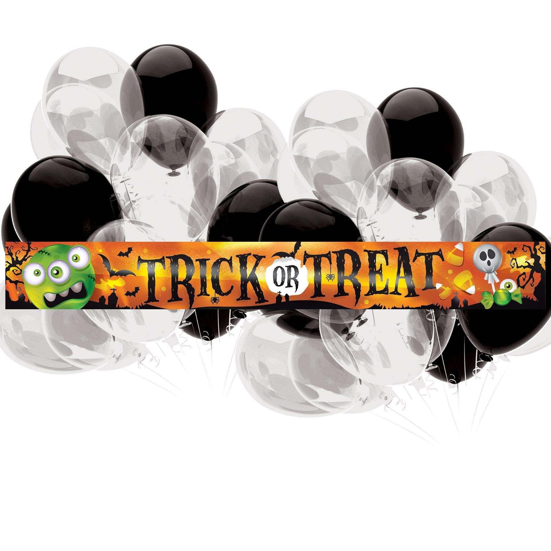 12 Pack Beistle Halloween Metallic Trick Or Treat Banner - Premium Party Decorations for Halloween Parties, Home Decor & Outdoor Decorations