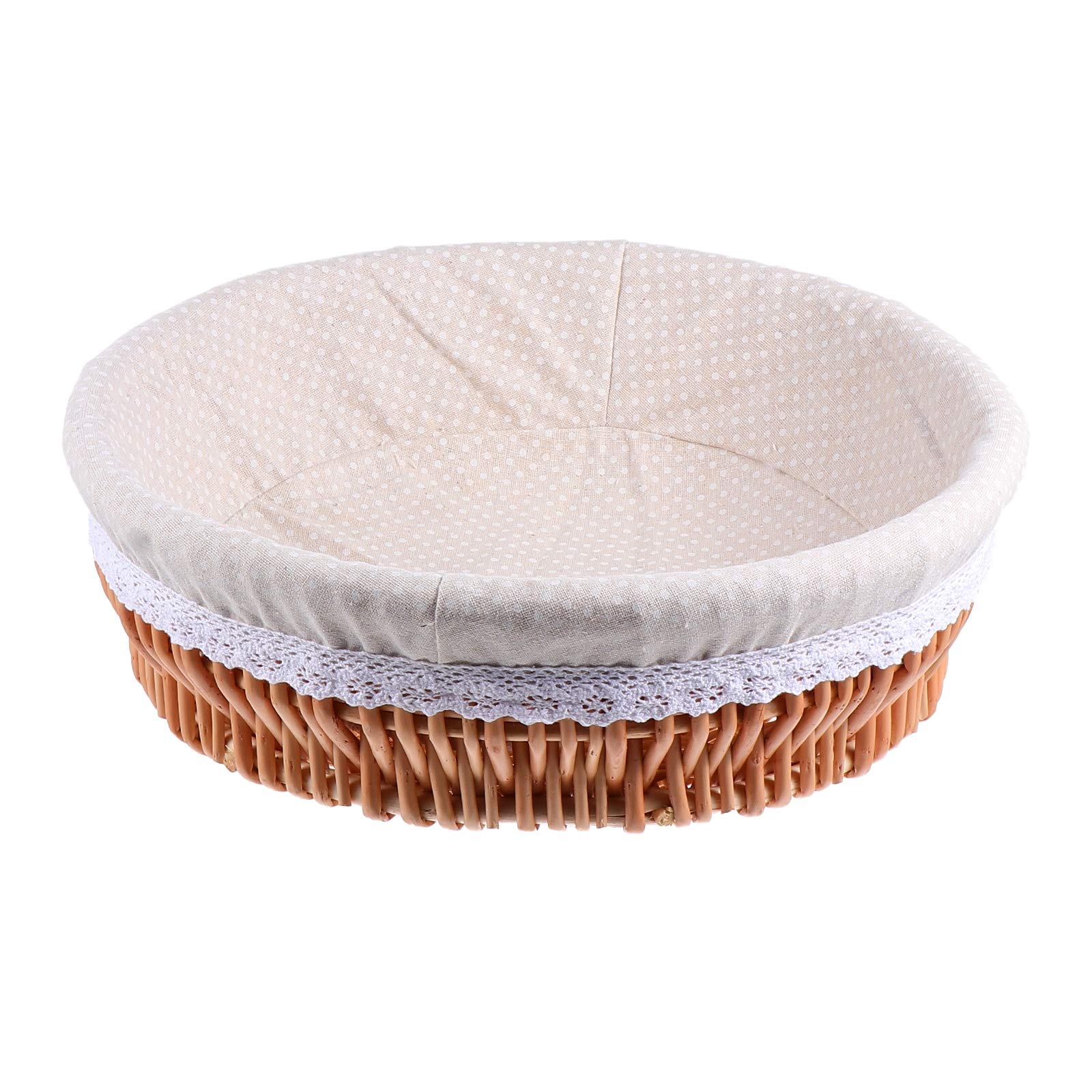 DOITOOL Woven Wicker Storage Basket - Picnic Basket for Food, Bread, Fruits | Perfect for Picnics, Home Organization & Kitchen Storage