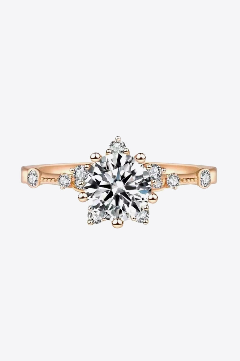 1 Carat Moissanite 6 Prong Engagement Ring - Durable & Sparkling Wedding Band for Women - Perfect for Proposals, Anniversaries, and Everyday Elegance