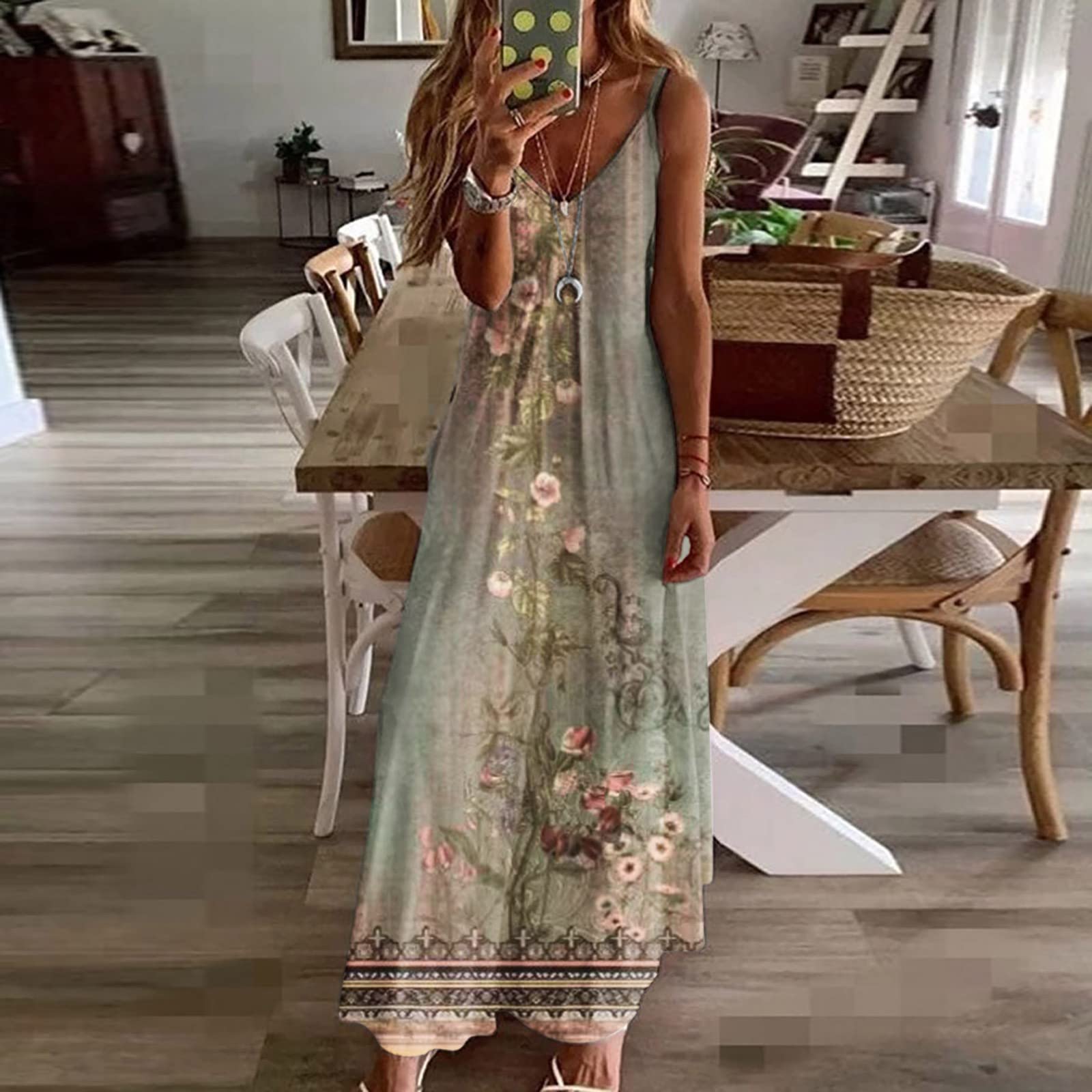 Oelaio Plus Size Maxi Dresses for Women - Flowy Summer Beach Wedding Guest & Party Dresses - Perfect for Outdoor Weddings, Vacations & Special Occasions