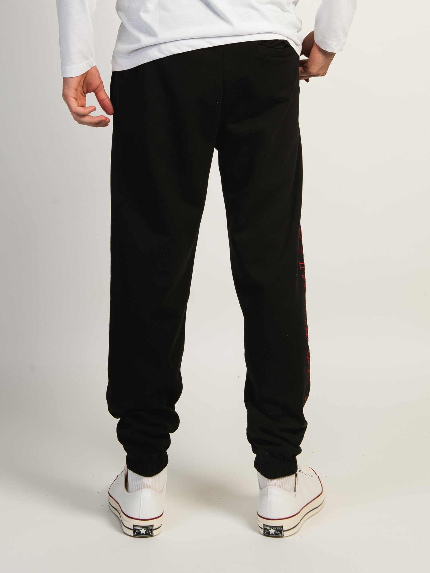 Crooks & Castles Gothic Embroidered Jogger Pants for Men - Stylish Streetwear & Lounge Wear for Casual Outfits and Gym Sessions