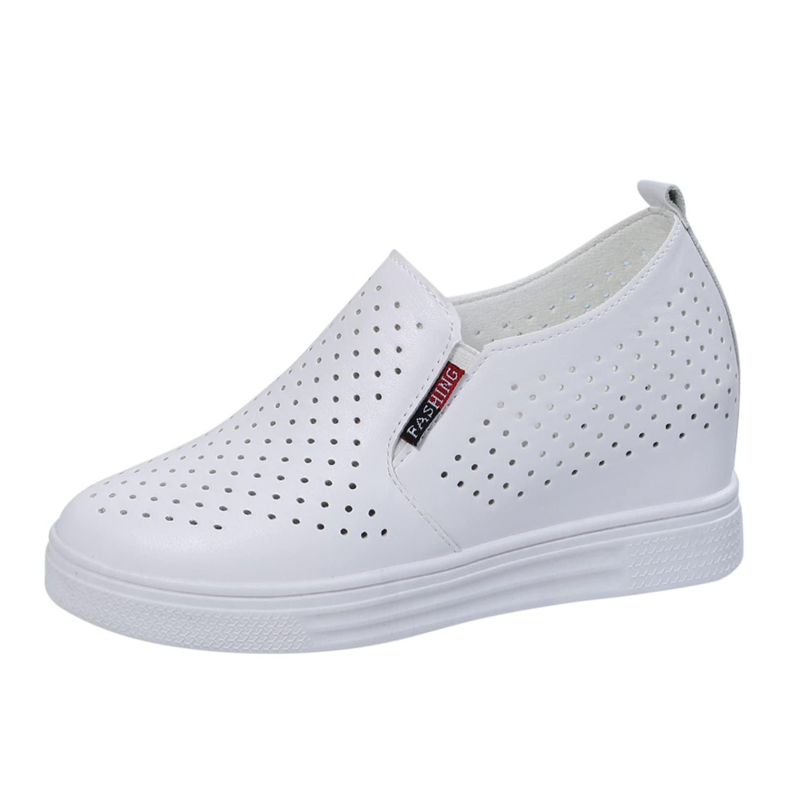 Steel-Toe Women's Fashion Sneakers - Slip On Casual Work Shoes with Thick Sole, Breathable & Wide Width for Comfort | Perfect for Work, Walking & Outdoor Activities