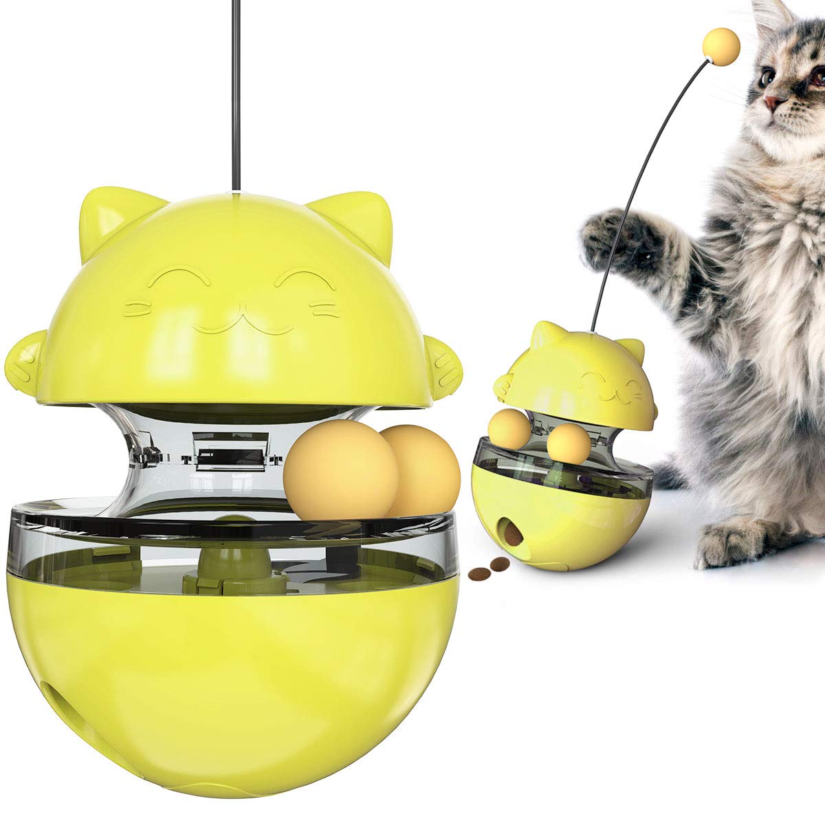 MODODOU Cat Treat Dispenser Toy - Adjustable Food Ball for Cats, Slow Feeder & Enrichment Toy, Perfect for Indoor Cats, Pet Exercise & Mental Stimulation, Ideal for Boredom Relief & Healthy Feeding