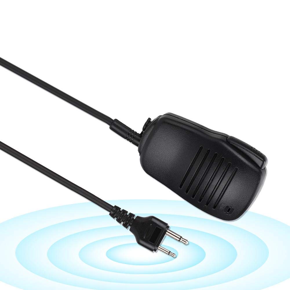 ICOM Cobra Maxon Midland Vertex Uniden Walkie Talkie Speaker Mic - 360° Rotatable Shoulder Microphone with 3.5mm Earpiece Jack | Perfect for Construction, Security, Outdoor Adventures & Emergency Communication