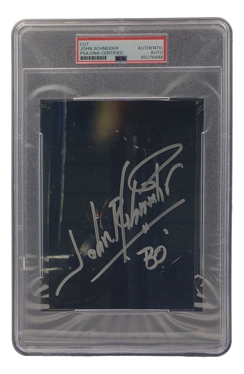 John Schneider Autographed Dukes of Hazzard Cut Signature - PSA/DNA Certified #85076488 - Collectible Memorabilia for Fans & Display