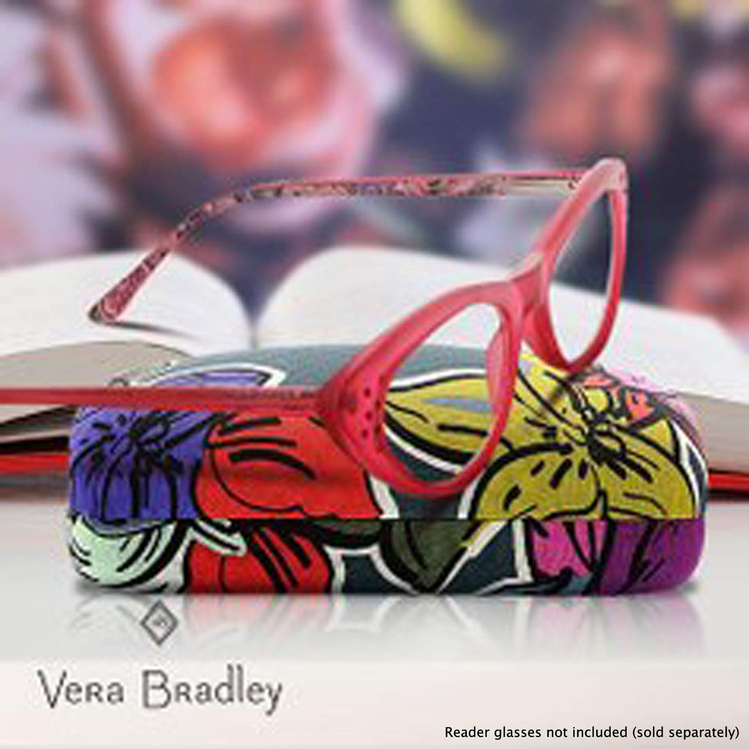 Vera Bradley Sunglasses & Eyeglasses Hard Shell Protective Case - Durable Clamshell Design for Travel, Storage & Everyday Use