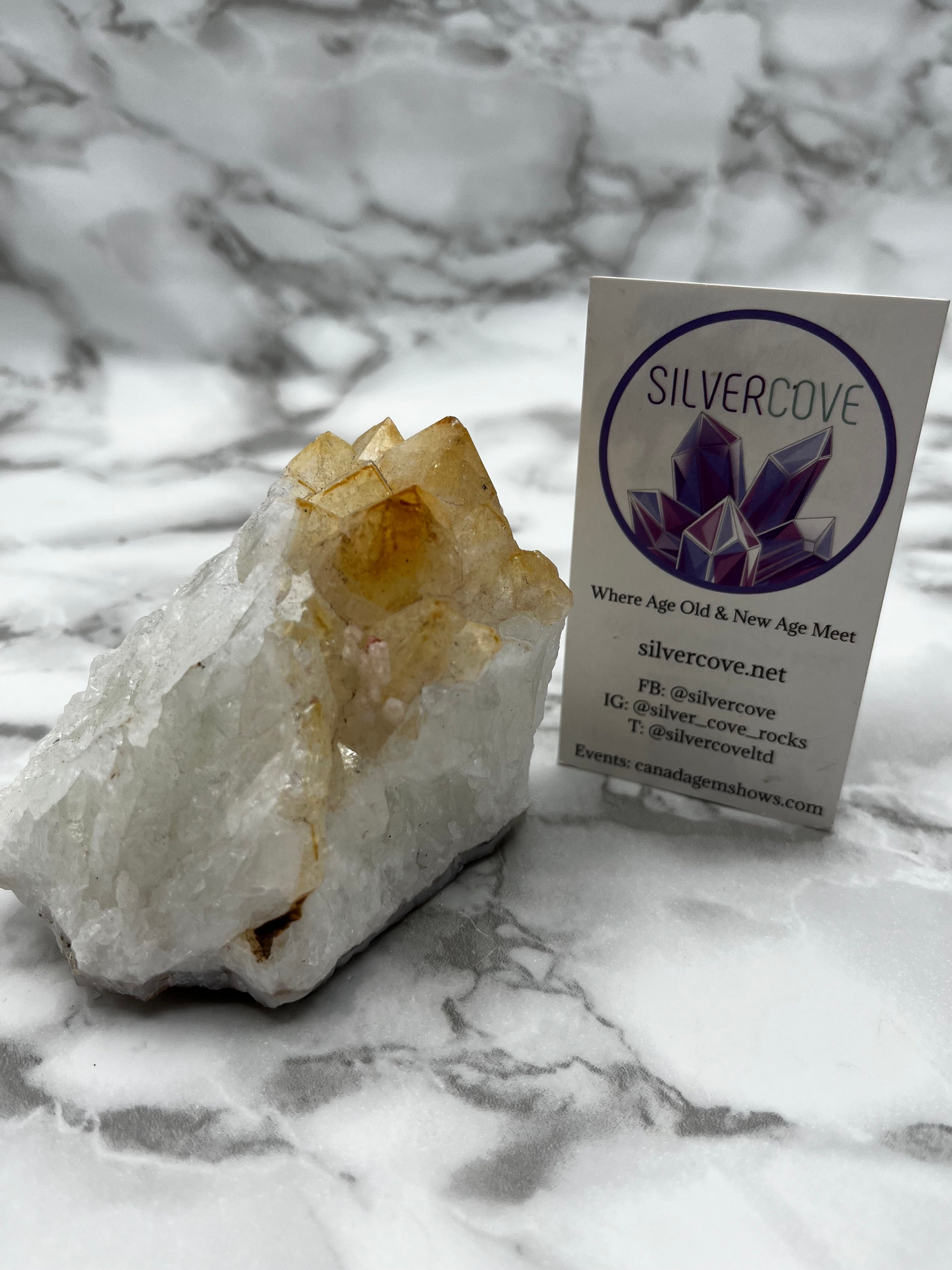 Natural Citrine Crystal Cluster - 15cm Healing Stone for Home Decor, Meditation & Positive Energy | Perfect for Gifts, Feng Shui & Spiritual Practices